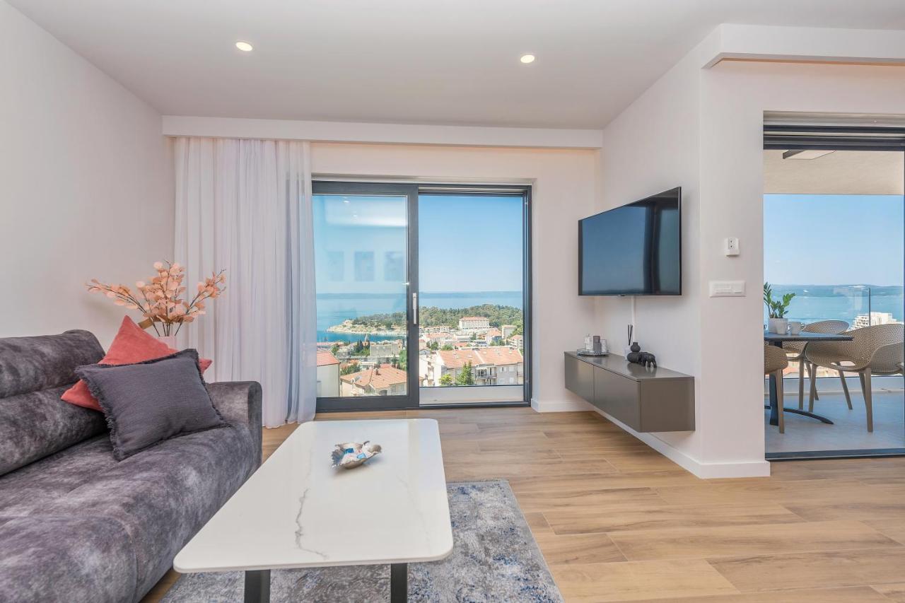 Luxury Adria Sea & City View Apartment Makarska Extérieur photo