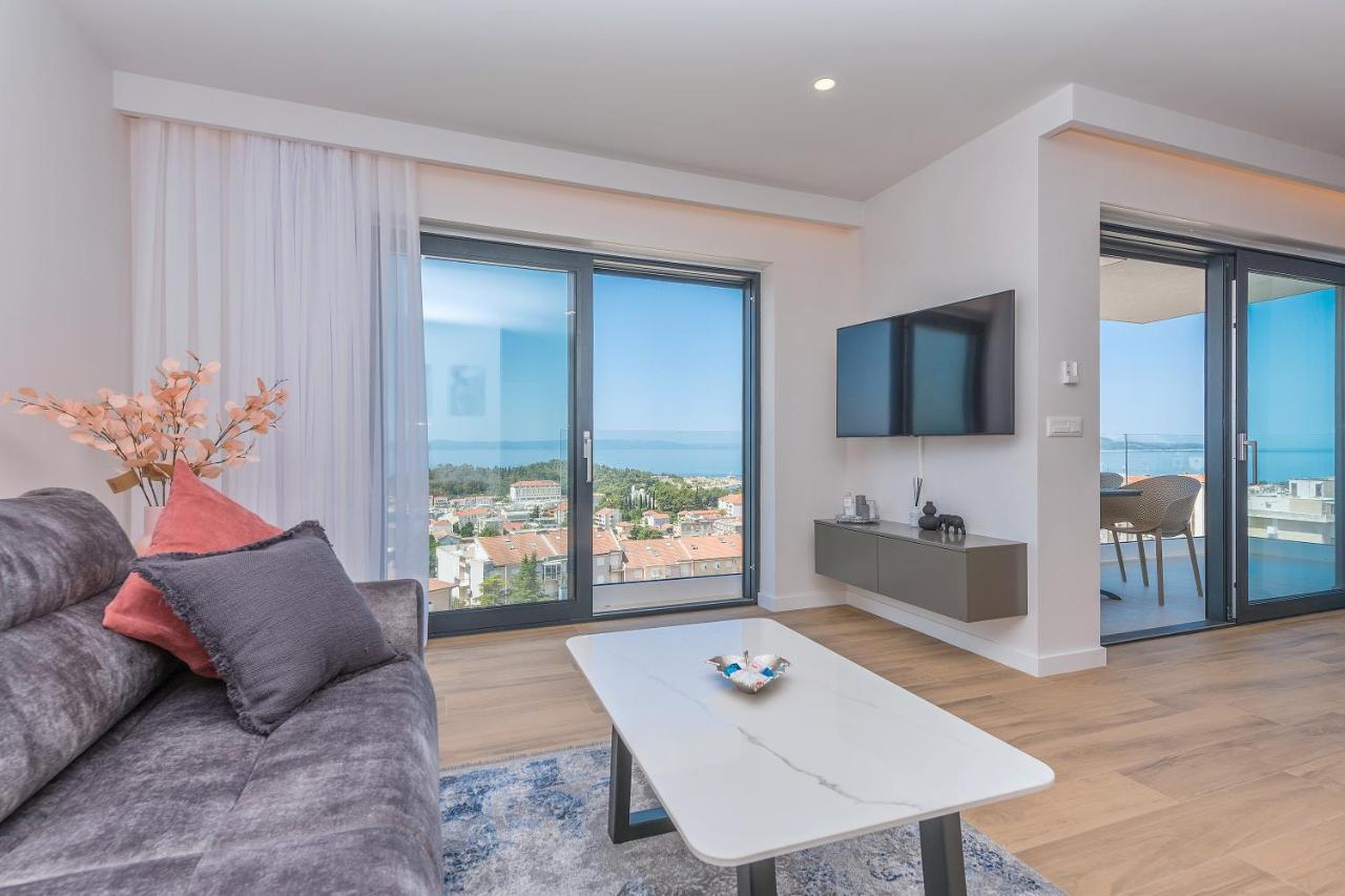 Luxury Adria Sea & City View Apartment Makarska Extérieur photo